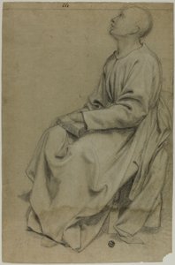 Seated Monk Holding Book
