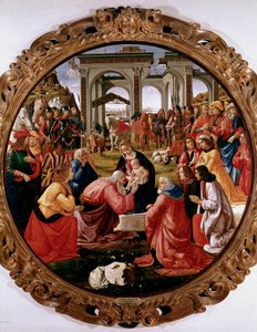 Adoration of the Magi. Painting by Domenico Ghirlandaio (Domenico Bigordi) (1449-1494) 1487 by Domenico Ghirlandaio