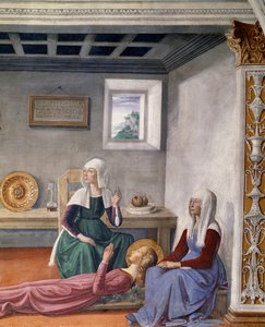 Announcement of Death to St. Fina by Saint Gregory the Great (detail) by Domenico Ghirlandaio