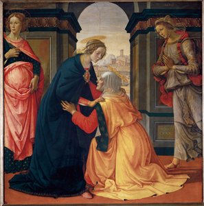 The Visitation between Mary-Jacobie and Mary-Salome by Domenico Ghirlandaio