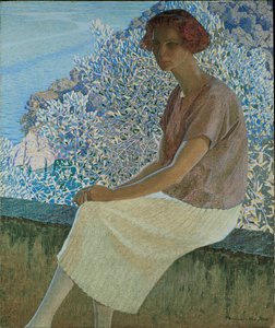 Calma argentea. Portrait of Alma Fidora, 1922 by Domenico Guerello