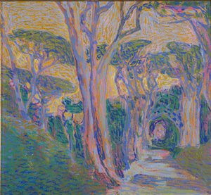 Pine forest in Portofino, c.1920 by Domenico Guerello