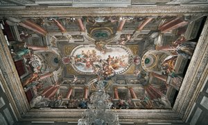 The offer to Jupiter of the keys of the Temple of Janus (or Allegory of Peace) (ceiling of the noble floor, c.1665)