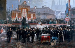 Ceremony for Laying of Foundation Stone of Galleria Victor Emmanuel II in Milan by Domenico Induno
