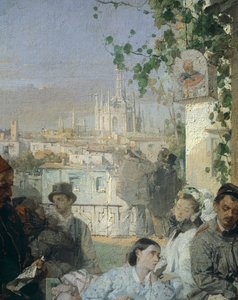 News of the Peace of Villafranca (detail) by Domenico Induno