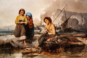 Young Fishermen by Domenico Induno