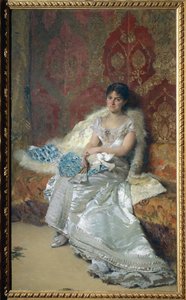 Portrait of Mrs Theresa Oneto Maglione by Domenico Morelli