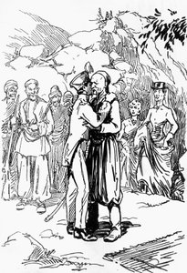 Illustration by Domenico Natoli for King of Mountains, novel by Edmond About by Domenico Natoli