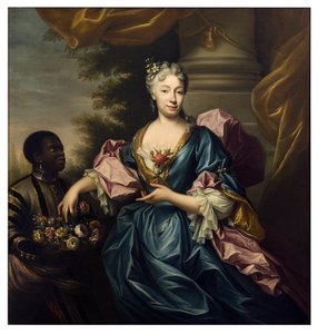 Portrait of Lady with Servant by Domenico Parodi