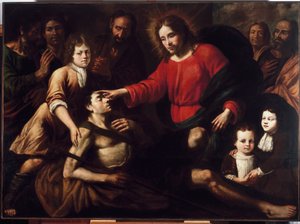The Healing of the Blind by Domenico Parodi