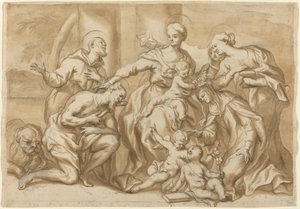 Madonna Surrounded by Saints by Domenico Piola