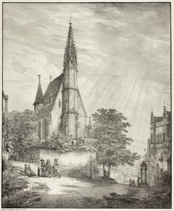 Kiderich Church in Rheingau by Domenico Quaglio