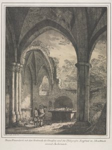 Notable Buildings of the Middle Ages in Germany: Ruins of the Church of the Virgin with the Tomb of Genevieve and Siegfried, Count Palatine of the Rhine, in the Moselle Valley near Andernack