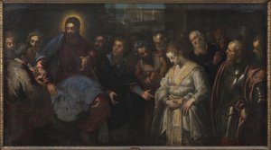 Christ and the Adulteress by Domenico Tintoretto