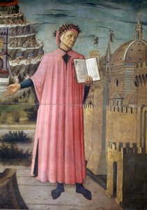 Portrait of Dante Alighieri, Florence and Allegory of Divine Comedy