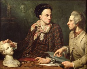 Self Portrait with Dominique Herment (1730-77) 1769