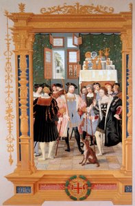 Etienne Leblanc presents to Anne de Montmorency his translation of the speech of Cicero (1531) by Dominique Henri Guifard