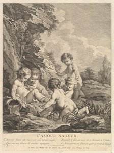 Child Swimming, ca. 1741 by Dominique Sornique