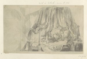 Bed Recueil de quatre-vingt-cinq estampes originales (series title) by Dominique Vivant Denon (baron) (attributed to)