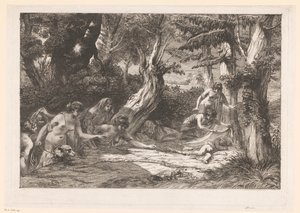 Diana and Her Nymphs Find the Sleeping Cupid in the Forest by Dominique Vivant Denon (baron)