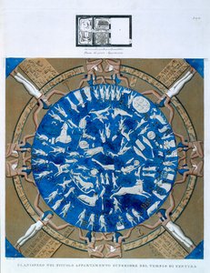 Astrological Planisphere of the Zodiac of Dendarah, from the Ceiling of the Chapel at the Temple of Hathor, Dendarah, Egypt c.1802 by Dominique Vivant Denon