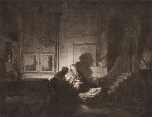 Interior: Two Women and a Sleeping Child by Dominique Vivant Denon