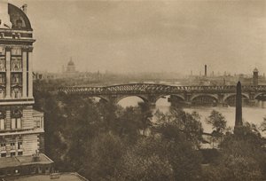 Adelphi Terrace Overlooks The River Eastward from the Hotel Cecil to the Tower Bridge