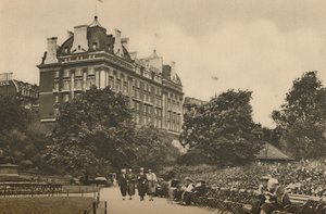Villiers Street Section of the Victoria Garden and a View of the Cecil Hotel, c1935 by Donald McLeish