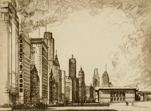 Chicago, Michigan Avenue No. 2 by Donald Shaw MacLaughlan