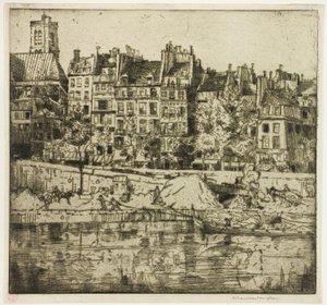 Quay of the City Hall, Paris by Donald Shaw MacLaughlan
