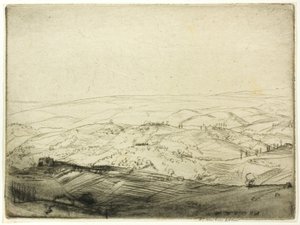 Sketch from the Walls of San Gimignano