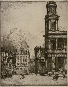 St. Sulpice Paris, The Great Tower by Donald Shaw MacLaughlan