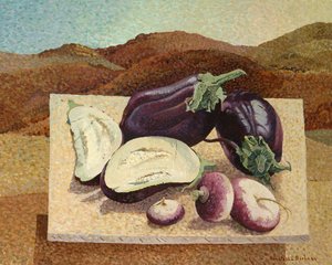 Still life on canvas in a landscape by Donatella Merlo