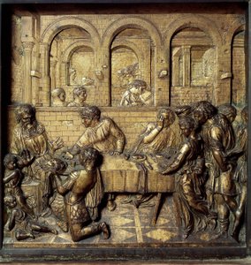 The banquet of Herode Antipas II (21 BC-39 AD). (detail) by Donatello