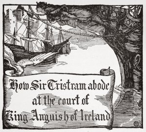 How Tristram abode at the court of King Anguish of Ireland, 1905 by Dora Curtis
