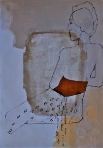 Abstract Sitting Woman