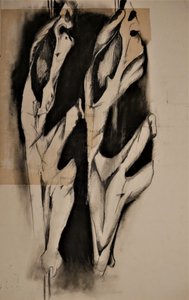 Charcoal Abstract Figures