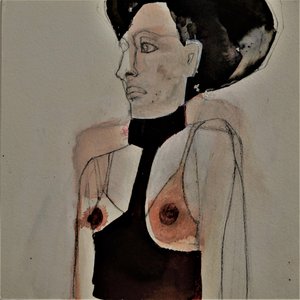 Contemplative Female Figure by Doris Schmitz