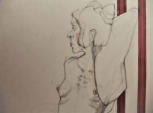 Contemplative Female Sketch