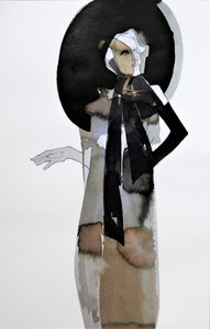Elegant Woman with Hat