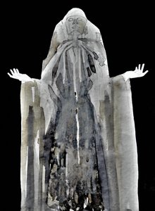 Ethereal Hooded Figure by Doris Schmitz
