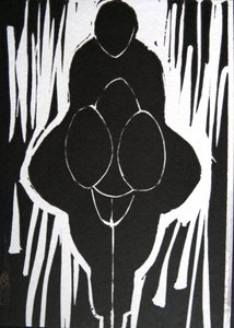 Expressive Black White Figure