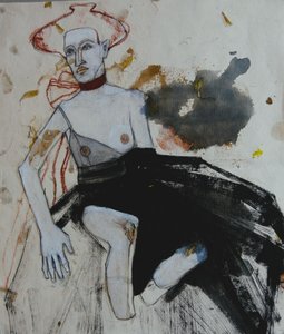 Expressive Figure With Hat by Doris Schmitz