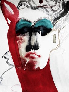 Expressive Red Portrait