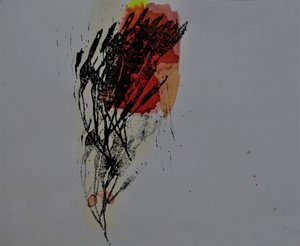 Fiery Abstract Form by Doris Schmitz