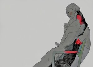 Pensive Sitting Woman