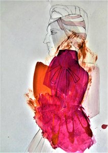 Pink Abstract Fashion Woman