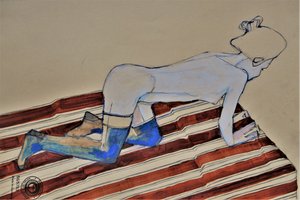 Sensual Kneeling Woman