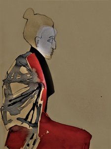 Serene Kimono Portrait by Doris Schmitz