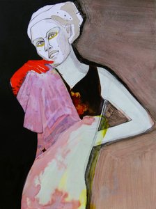 Stylish Woman Red Glove